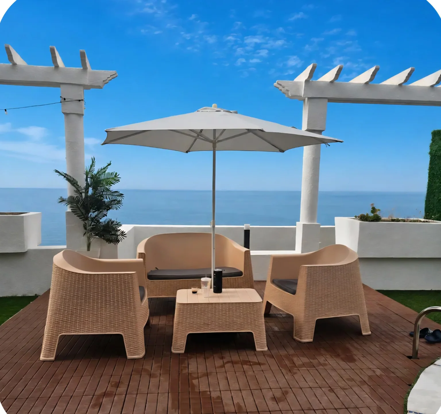 Terrasse vue mer